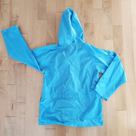 Blue hooded windbreaker size 8 - Picture 2 of 8